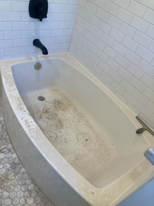 Bathroom Deep Cleaning — Before by Edis-Teve Cleaning Services in Los Angeles