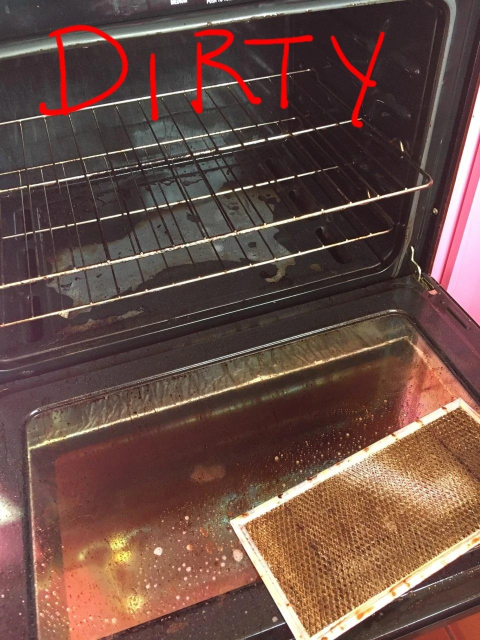 Oven Deep Cleaning — Before by Edis-Teve Cleaning Services in Los Angeles