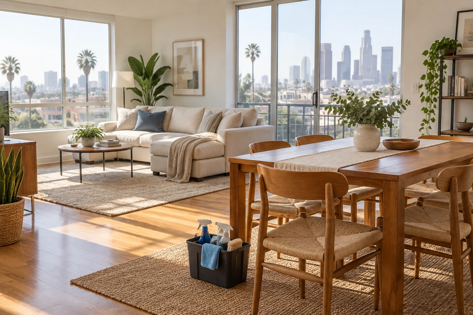 Bright Los Angeles home ready after recurring cleaning